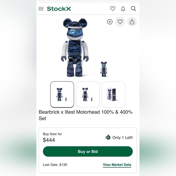 Bearbrick x Illest Motorhead 400% Set - Picture 6 of 6